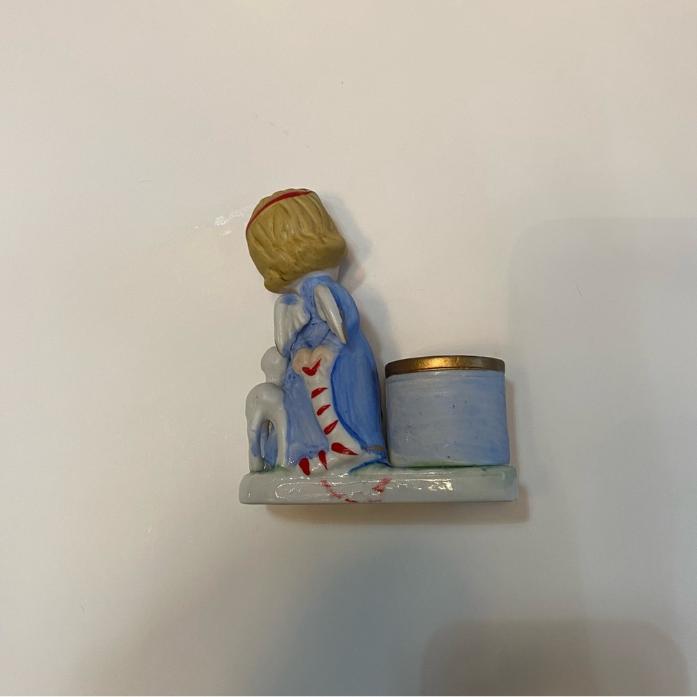 Vintage Jasco Christmas Luvkins Angel and Lamb Figurine Candle Holder, 1978 - Picture 9 of 12